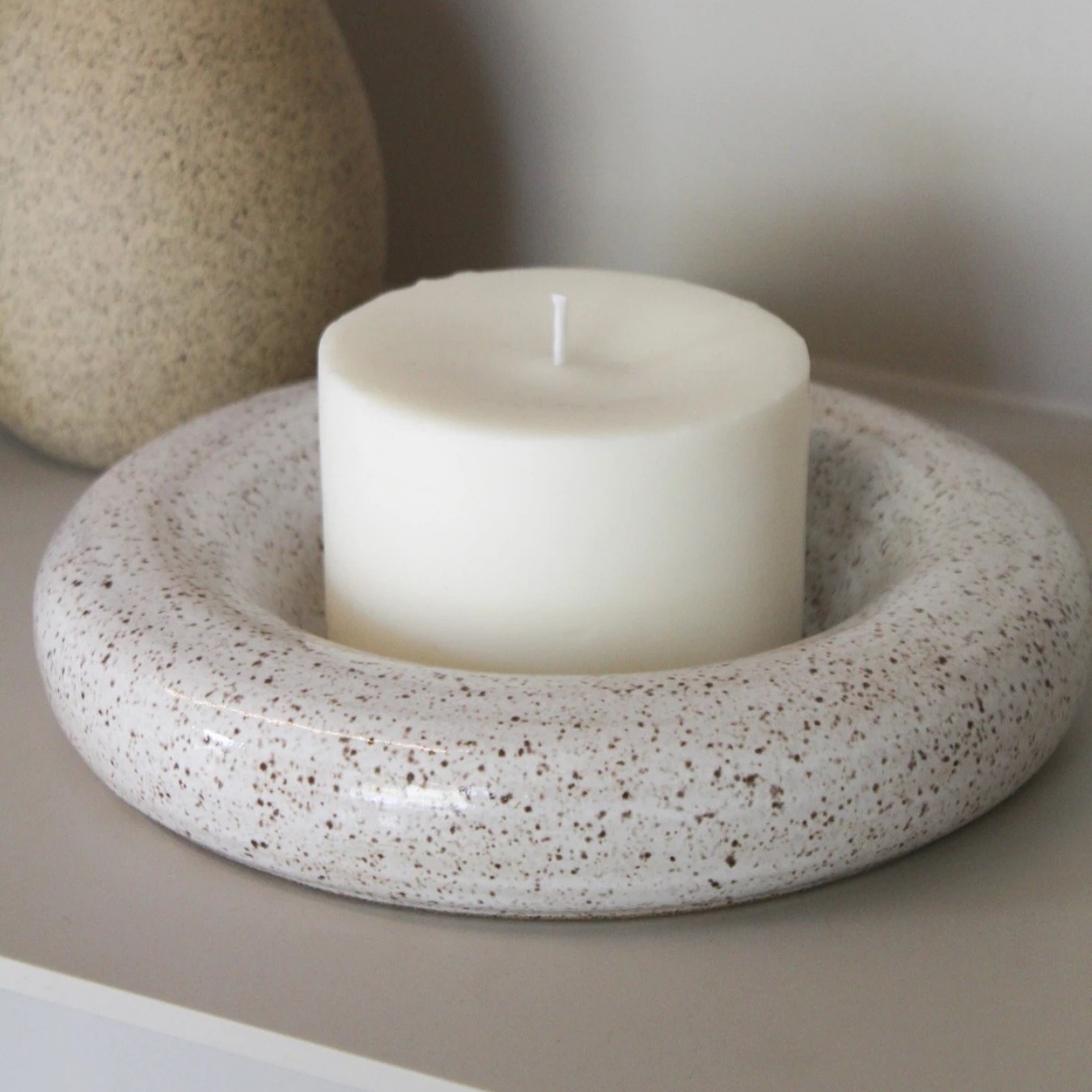 Prato Bolha Ceramica Branco Esmo